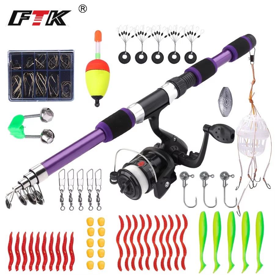 Fishing Line Spooler - FTK 1.8M المحمولة الغزل الصيد رود
