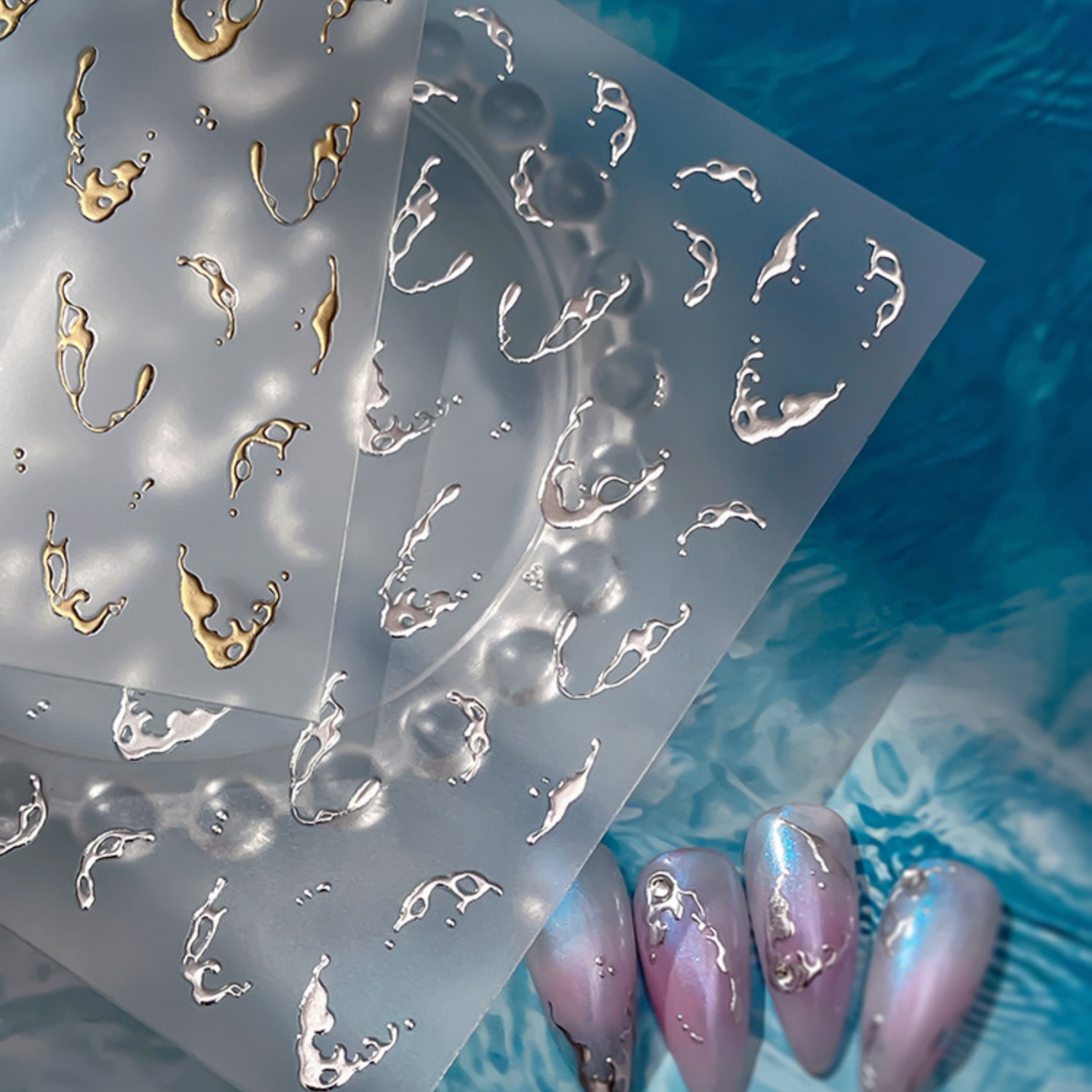 ملصقات أظافر ثلاثية الأبعاد بت - مراجعة Freshwater Line وسعره