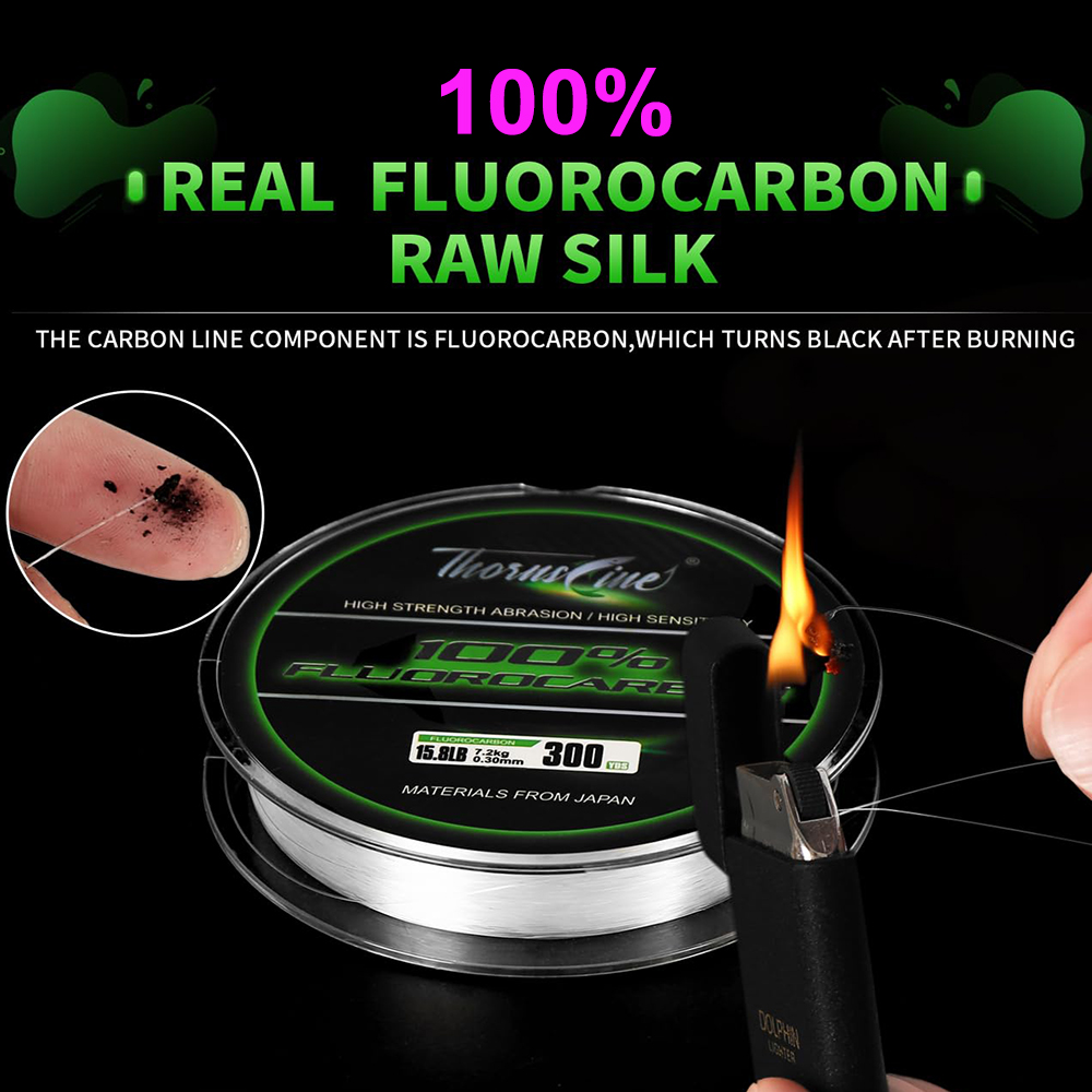 خيط صيد ثورنز لاين 100% فلوروك - مراجعة Fluorocarbon Line وسعره