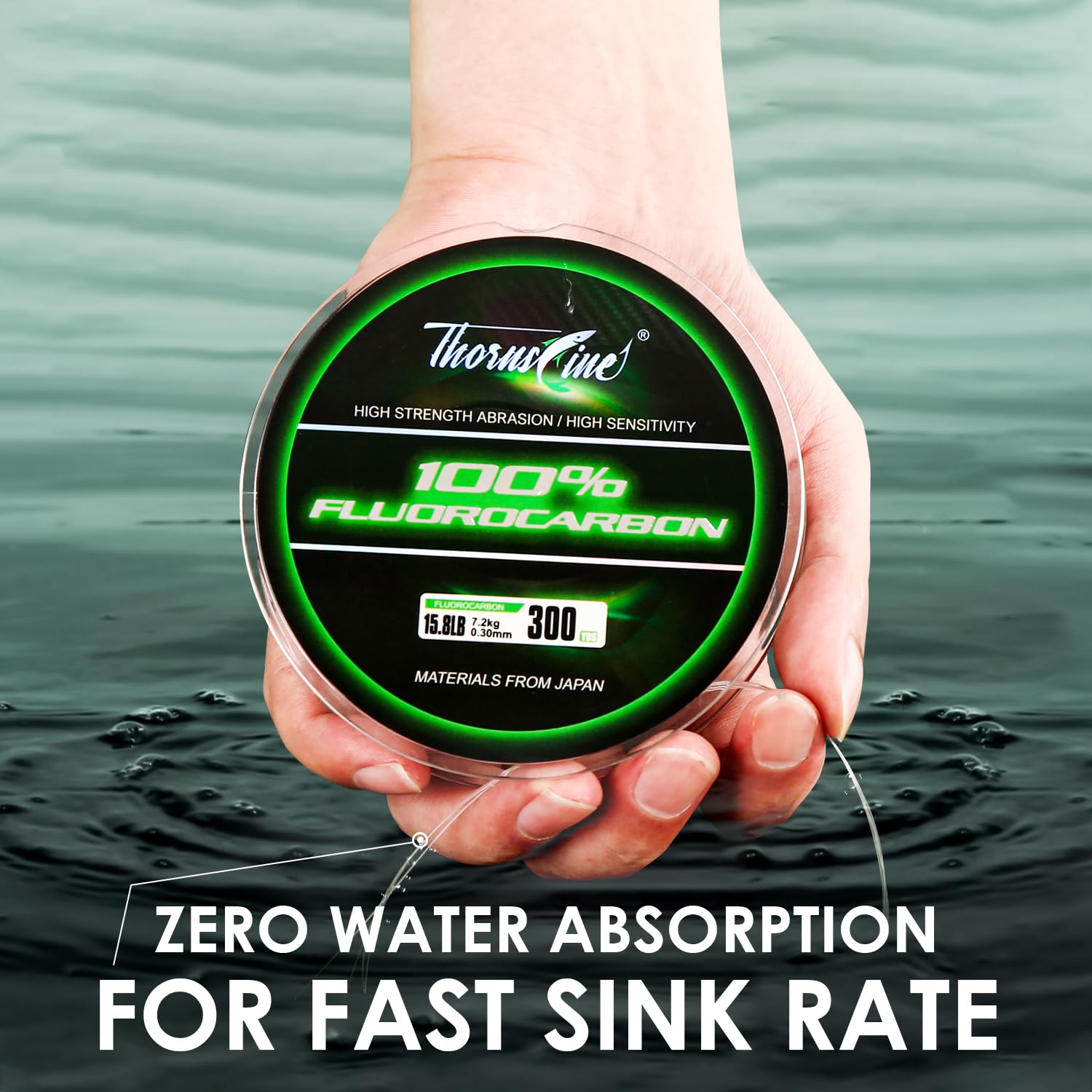 خيط صيد ثورنز لاين 100% فلوروك - مراجعة Fluorocarbon Line وسعره