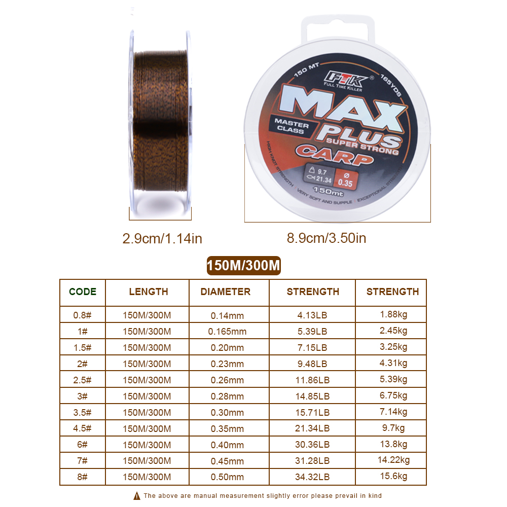 FTK 150 متر/300 متر غير مرئية  - مراجعة Fluorocarbon Line وسعره